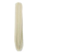 Cola de Caballo Long Ponytail Extension, 24" Straight Claw Clip Ponytail Hair Extensions Natural Looking Heat Resistant Synthetic Ponytail Hairpiece for Women Chica Postizos de Pelo (Color : 16-613,