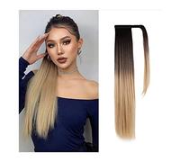 Cola de caballo Long Straight Ponytail Extension 26inch Heat Resistant Synthetic Extensions Wig Wrap Around Clip In Hairpieces for Women Girls