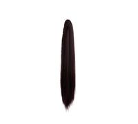 Cola de caballo Peluca sintética con clip for cola de caballo, temperamento extra largo, ultraligera y alta, cabello liso Peinado(Dark Brown)