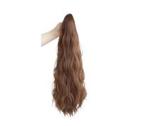 Cola de caballo Peluca sintética de cola caballo alta, trenza ondulada, con clip, simulación cabello que aumenta el volumen Peinado(Light Brown)
