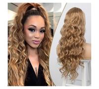 Cola de caballo rizada Extensiones de cola de caballo sintéticas for mujeres postizo de cola de caballo sintético esponjoso largo ondulado Natural suave Extensiones de cabello para mujeres(Bruin)