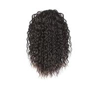 Cola de caballo sintética rizada de 14 pulgadas ajustable para mujer, cosplay y uso diario, postizo de fibra sintética