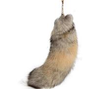 Cola de - Cola de piel | Equipo de theriann | Llavero suave de cola de | Llavero de cola de | Llavero de disfraz suave para mujer | Llavero con cerebro animal, multicolor, A