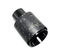 Cola de Escape 1 Pieza Silenciador Fibra Carbono Forja Mate Punta Escape Automóvil Acero Inoxidable Negra Tubo Silenciador Trasero Coche(73MM IN-89MM OUT)