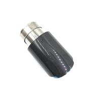 Cola de Escape 1 Pieza Silenciador Tubo Escape Acero Inoxidable Azul Para Extremos Carbono Brillante Universales Silenciador Trasero Coche(63 IN-114 OUT)