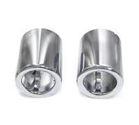 Cola de Escape 2 Piezas Cubierta Embellecedora Punta Escape Para X1 F49 F48 2019-2021 Repuesto Boquilla Tubo Ajuste Silenciador Terminales Escape(Plata)
