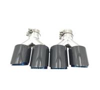 Cola de Escape 2 Piezas Punta Escape Doble Universal Cubierta Fibra Tubo Modificado Silenciador Para M3 Para M4 E46 E60 E90 E92 Terminales Escape(ID 60-OD 89)