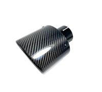 Cola De Escape Coche Puntas De Escape Ovaladas Inclinadas En Negro Carbón, Silenciador Brillante, Punta, Tubos Carbono, Embellecedores Tubo(ID 60mm-OD 115mm)
