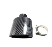Cola De Escape Coche Puntas De Escape Ovaladas Inclinadas En Negro Carbón, Silenciador Brillante, Punta, Tubos Carbono, Embellecedores Tubo(63MM-150MM Oval)