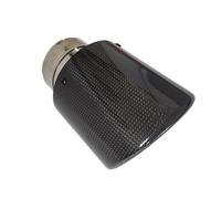 Cola De Escape Coche Silenciador del sistema de escape fibra carbono for coche, punta tubo enrollable, silenciadores universales acero inoxidable, decoraciones(60MM IN 114MM OUT)
