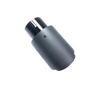 Cola De Escape Coche Silenciador del sistema de escape fibra carbono mate for coche, punta tubo recta, silenciadores universales negros acero inoxidable, decoraciones(ID 54mm-OD 89mm)