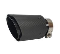 Cola De Escape Coche Sistema De Escape Del Tubo Silenciador La Punta Acero Inoxidable Fibra Carbono(77 Inlet 89 Outlet)