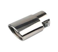 Cola de Escape Coche, Tubo de escape reacondicionado 63,0 mm for coche, salida única, silenciador redondo universal acero inoxidable(B Straight)