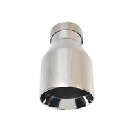 Cola de escape Entrada de 2,5 pulgadas, salida de 4 pulgadas, punta de tubo de escape de doble capa con boca inclinada de 7,5" de largo Puntas de Escape(IN76-OUT101MM)