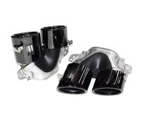 Cola de Escape Para Mercedes Para Benz W177 C118 CLA35 X247 GLB35 A45S Para AMG A35 2020-2024 Modificación Tubo Escape Boquilla Punta Silenciador Terminales Escape(Black)