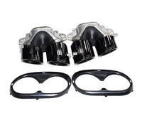 Cola de Escape Para Mercedes Para Benz W177 C118 CLA35 X247 GLB35 A45S Para AMG A35 2020-2024 Modificación Tubo Escape Boquilla Punta Silenciador Terminales Escape(Black A)