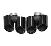 Cola de Escape Puntas Silenciador Escape Para 911 2011-2018 Actualización Tubo Cuadrado Boquilla Cuádruple Redonda Silenciador Trasero Coche(2011 to 2015 Black)