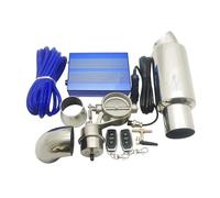 Cola de Escape Válvula Control Tubo Escape Amortiguadores Dispositivo Controlador Bomba Vacío Kit Remoto Interruptor Universal 51 63 76MM Silenciador Trasero Coche(76mm Kit C)