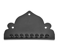 Cola de mandolina, aleación de zinc Mandolina Tailpiece 2.8" x1.7" con tornillo para 8 cuerdas Mandolina (negro)