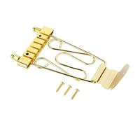 Cola de Puente de bajo, Pieza de Cola de Puente de Trapecio de bajo Ajustable de Aleación de Zinc que Mejora la Calidad del Sonido para el Rendimiento (GOLD)