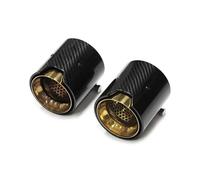 Cola de Tubo de Escape Silenciador De Tubo De Escape Fibra Carbono Para Serie 3 G20 G21 320d 320i 330i 2020 2021 2022 2023 2024 Tubo de escape del coche(Gold 2 PCS)