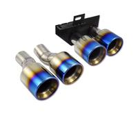 Cola de Tubo de Escape Silenciador Trasero De Acero Inoxidable Cubierta De Salida Tubo Escape Embellecedor Para F10 F11 520i 523i 525i 528i 530i Tubo de escape del coche(Azul)