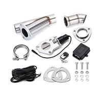 Cola de Tubo de Escape Válvula Descarga/interruptor Con Mando A Distancia, Para Coche, Recorte Escape Eléctrico Inoxidable, 2 ",25",5, 3"(2.25 INCH)