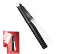 Cola de uñas de vidrio con estuche - grabado de doble cara, pulsador ergonómico de cutículas | Herramienta de manicura portátil de alta calidad para dar forma, refinar y pulir las uñas