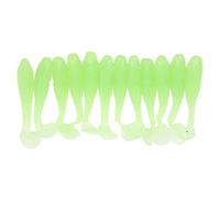 Cola en T, Cebo Suave, Cola de Paleta de PVC, señuelo de Pesca con Gusano Suave Artificial, 12 Uds., 70mm, 2,9g, Alto Brillo, Sal, Olor a Pescado para ríos, Lagos y océanos (Luminosa)