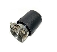 Cola Escape Automóvil Boquilla De Escape Universal Para Coche, Tubo De Acero Inoxidable, Fibra De Carbono Mate, Silenciador Trasero, 1 Unidad