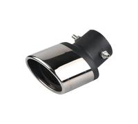 Cola Escape Cinturón tiburón general automóvil, red garganta cola, tubo escape modificado, boquilla cola, garganta cola silenciada Adaptador Tubo Escape(A Silver)