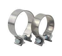 Cola Escape Coche Abrazadera De Unión A Tope Para Manguito De Escape De 2,0", 2,25", 2,5", 3,0" Y 4,0" Abrazadera De Banda Escape Acero Inoxidable Unión Traslapada(51mm)