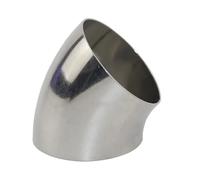 Cola Escape Coche Codo Tubo Acero Inoxidable 304 1,5mm Conexión Pasamanos Soldada 45 Grados 1Pieza(57)