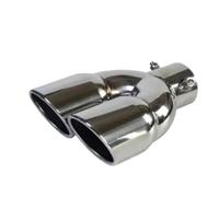 Cola Escape Coche Entrada Universal Doble Barril Punta Escape Trasera Silenciador Tubo Escape Accesorios Acero Inoxidable Para Coche