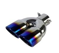 Cola Escape Coche Entrada Universal Doble Barril Punta Escape Trasera Silenciador Tubo Escape Accesorios Acero Inoxidable Para Coche