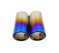 Cola Escape Coche Para E90 E91 E92 E93 325 F30 F35 118d 320i 320 316i 328i Tubo De Escape De Entrada De 70 Mm Silenciador Cubiertas De Punta De Tubo(2PCS Blue)