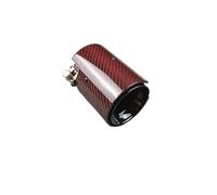Cola escape Coche Para F87 M2 M2c F80 M3 F82 F83 M4 Punta Del Silenciador Del Coche Tubos De Escape De Fibra De Carbono Rojos Tubo de escape(ID 70 OD 93mm Black)