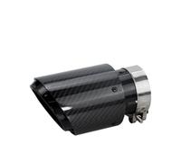 Cola Escape Coche Puntas Escape Carbono Multicolor Para Silenciador Escape Universal Punta de Escape(Black 63-89)