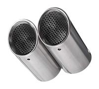 Cola Escape Coche,Silenciador Trasero Universal 1 par de tuberías de escape de escape de coche cromado Consejos for Uso apto para las tuberías de silenciador VW EOS 2006-2014 Passat B6 2005-2010 CC 20