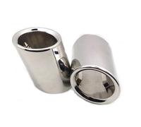 Cola Escape Coche Tubo Para BMW 5 Para serie 520i 523i 525i F10 F11 F07 E12 E28 E34 E39 E60 E61 2 Puntas De Escape Silenciador(Silvery)