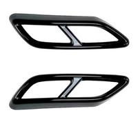 Cola Escape Doble Salida Para A3 8Y S Line Sportback Sedan 2021 Embellecedor Cubierta Para Tubo Escape Trasero Coche(Negro)