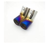 Cola Escape Para VW Para Golf 4 Para Bora Para Jetta 1SET Tubo escape coche Tubos escape dobles Puntas silenciador Adaptador Tubo Escape(Azul)