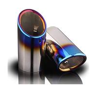 Cola Escape Pegatinas Decorativas Para Coche 2 Uds Parachoques Trasero Modificado Tubos Punta Silenciador Escape Compatible con BMW E90 E92 E91 325 328i Compatible con BMW 3 Series(Plata)