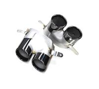 Cola Escape Tubo Para A6L A7L 2016 A 2018 Actualización S6 S7 Sport Quad Exit De Escape Acero Inoxidable Terminal de Escape(Negro)