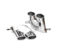 Cola Escape Tubo Para A6L A7L 2016 A 2018 Actualización S6 S7 Sport Quad Exit De Escape Acero Inoxidable Terminal de Escape(Plata)