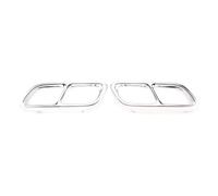 Cola Escape Tubo Silenciador Para Cadillac XT4 XT5 XT6 CT4 CT5 2016-2023, Silenciador De Tubo De Escape, Pegatina De Cubierta, Accesorios De Coche De Acero Inoxidable(C Silver)