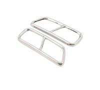 Cola Escape Tubo Silenciador Para Cadillac XT4 XT5 XT6 CT4 CT5 2016-2023, Silenciador De Tubo De Escape, Pegatina De Cubierta, Accesorios De Coche De Acero Inoxidable(B Silver)
