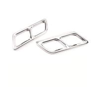 Cola Escape Tubo Silenciador Para Cadillac XT4 XT5 XT6 CT4 CT5 2016-2023, Silenciador De Tubo De Escape, Pegatina De Cubierta, Accesorios De Coche De Acero Inoxidable(A silver)