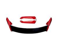 Cola Lip ala Alerón Trasero Maletero Divisor Cola Deflector Aire Ajuste Kit Carrocería para Civic FK7 10th para Hatchback 2016-2021 Alerón Portón Trasero(Red-Black)