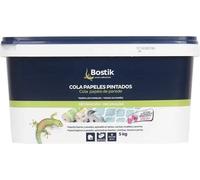 BOSTIK COLA PAPELES PINTADOS Rosa, Cola Papel Pintado Pared, Adhesivo para Empapelar, Acabado Final Transparente, Todo Tipo de Papeles Pintados, Resistente a la Humedad, Listo para Usar, Bote 5 kg